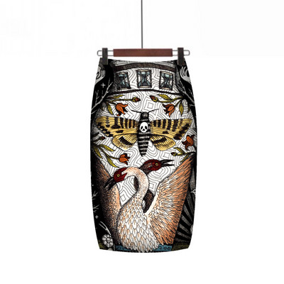 2023-as nyári divat kék virágmintás női ceruzaszoknyák magas derekú irodai női midi szoknya Női Saias Faldas lány alsók