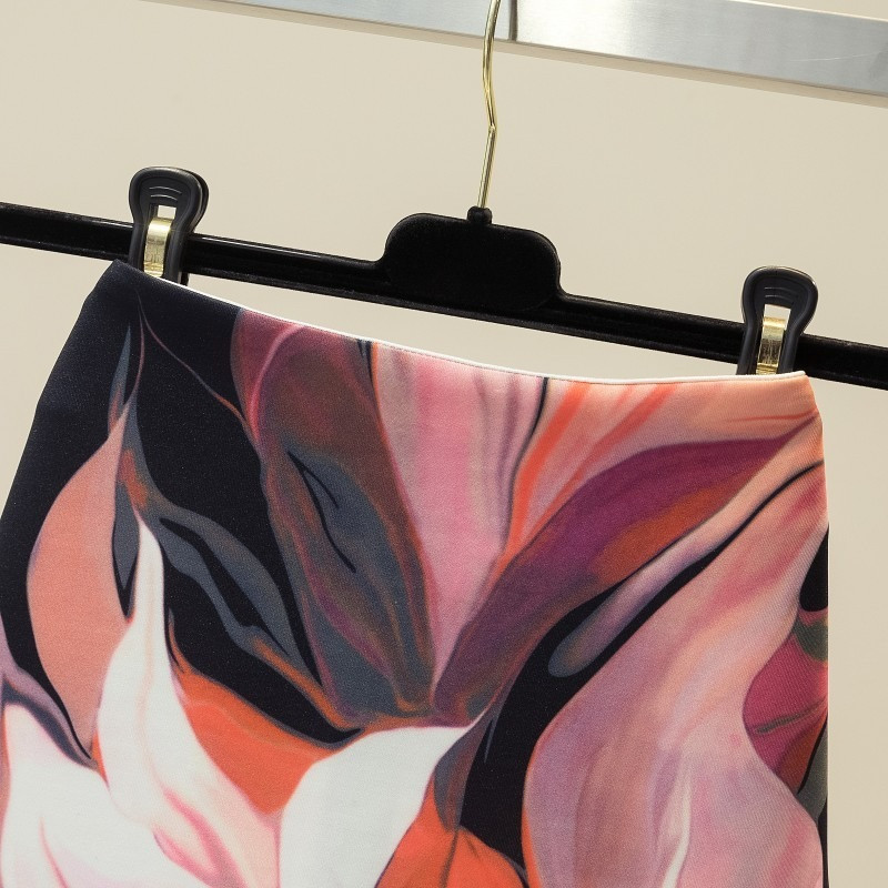 2023-as nyári divat kék virágmintás női ceruzaszoknyák magas derekú irodai női midi szoknya Női Saias Faldas lány alsók