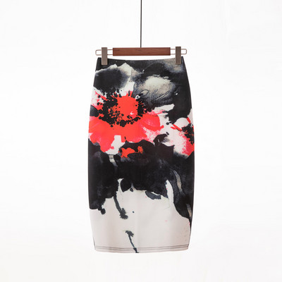 Ženska odjeća Suknje Ljeto Pencil suknja s printom cvijeća Ležerne suknje do koljena Faldas Mujer Moda Jupe Femme Suknje Jesen Novo