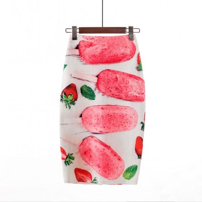 Ženska odjeća Suknje Ljeto Pencil suknja s printom cvijeća Ležerne suknje do koljena Faldas Mujer Moda Jupe Femme Suknje Jesen Novo