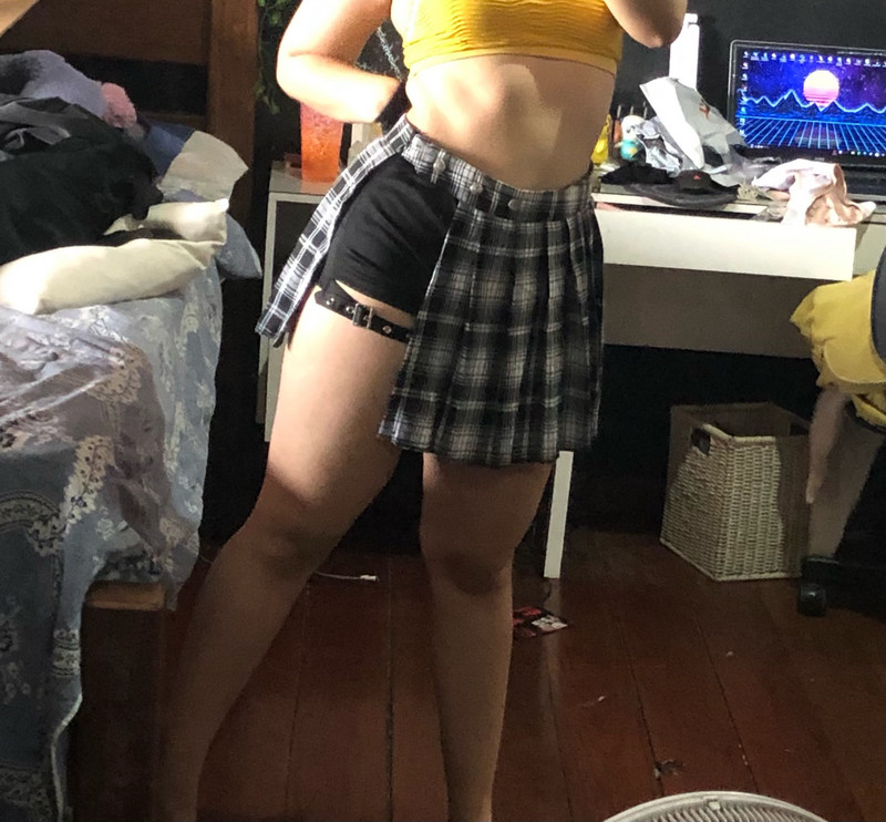 Gótikus szoknya Sötét Stílus Redőzött Punk Szabálytalan Hamis Kétrészes Leggings Gyűrűs Szoknya Nadrág Magas Derék A vonalas Harajuku Mini Szoknyák