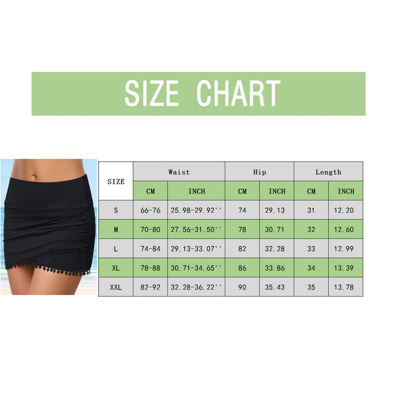 2022 női szexi fekete bikini alsó tankkini úszószoknya rövid strandruha fürdőruha nadrág női szexi bojt vonalas szoknya