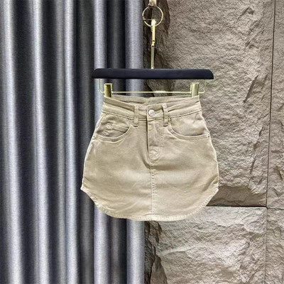 Szoknyák Női Aszimmetrikus Vékony Tömör Farmer Minimalista Divat Magas derekú Minden meccs szabadidő koreai stílus Női édes nyár