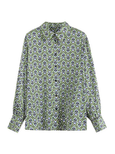 KPYTOMOA Дамска модна мини пола с щампи Vintage Женски поли с висока талия и страничен цип Mujer