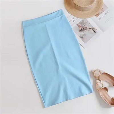 Moodsad kõrge vöökohaga kontori valged seelikud naistele 2022 Elegantne Korea Bodycon must seelik Y2k Seksikas õhuke põlvepikkusega OL pliiatsseelik