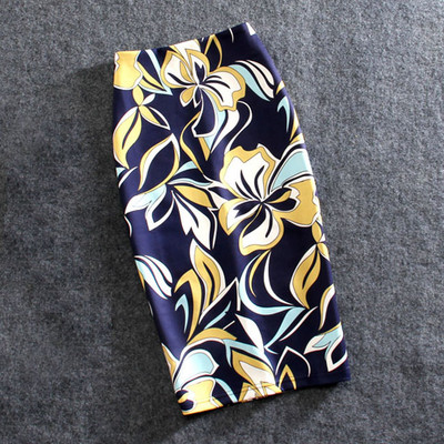 Sieviešu svārki ar apdruku Ziedi Modes zīmuļu svārki ikdienas svārki Liela izmēra Faldas Mujer Jupe Femme