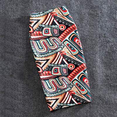 Sieviešu svārki ar apdruku Ziedi Modes zīmuļu svārki ikdienas svārki Liela izmēra Faldas Mujer Jupe Femme