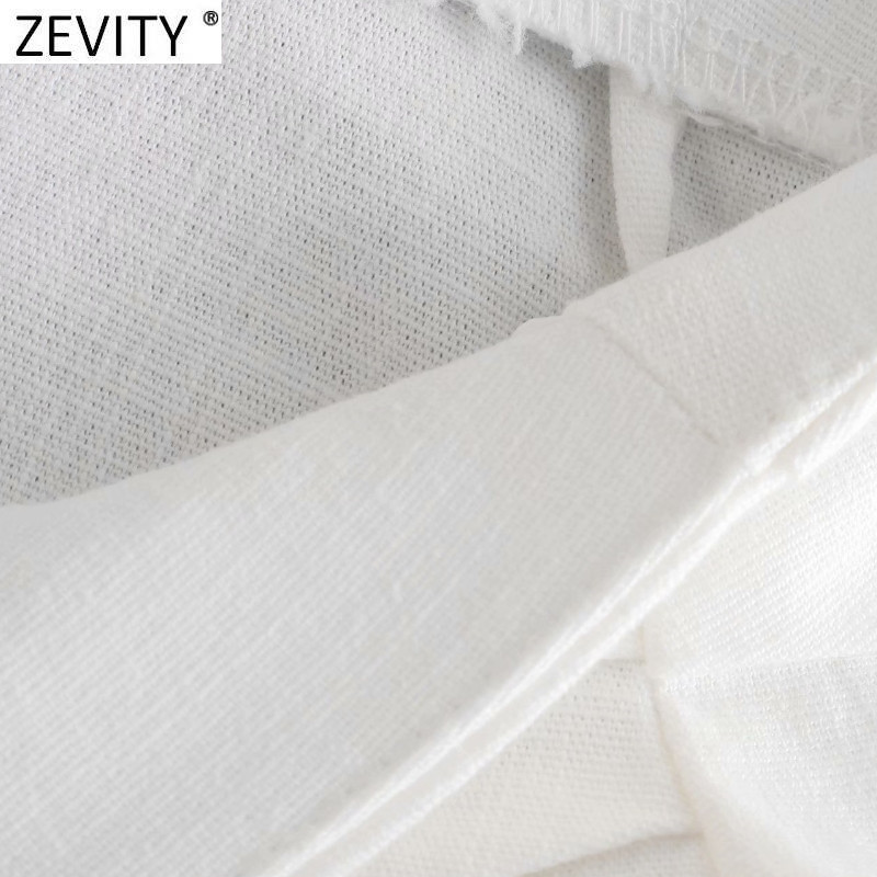 Zevity 2021 Női High Street redők Design egysoros vászonszoknya Faldas Mujer Lady Summer Split, vékony mini Vestidos QUN838