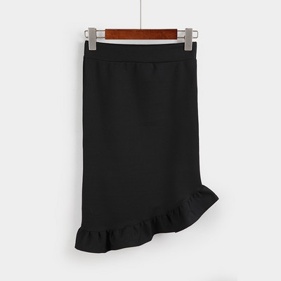 Jauns komplekts Gūžas seksīgi lotosa lapu svārki ar asimetriju sievietēm liela izmēra elastīgi svārki ar augstu vidukli