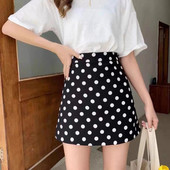 Suvised uued naiste täppitrükiga õhuke lühikese joonega minikleit Y2k naiste kõrge vöökohaga seksikas, õhuke puusakaitsega Korea vintage seelikud