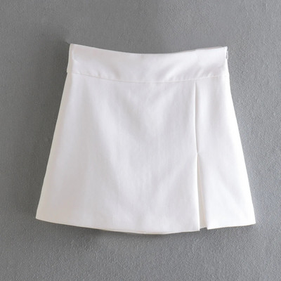 Xitimeao naiste moe ees, plisseeritud detail lühikesed püksid seelikud, vintage, kõrge vöökohaga külg tõmblukk, naiste stiilne Skort Mujer