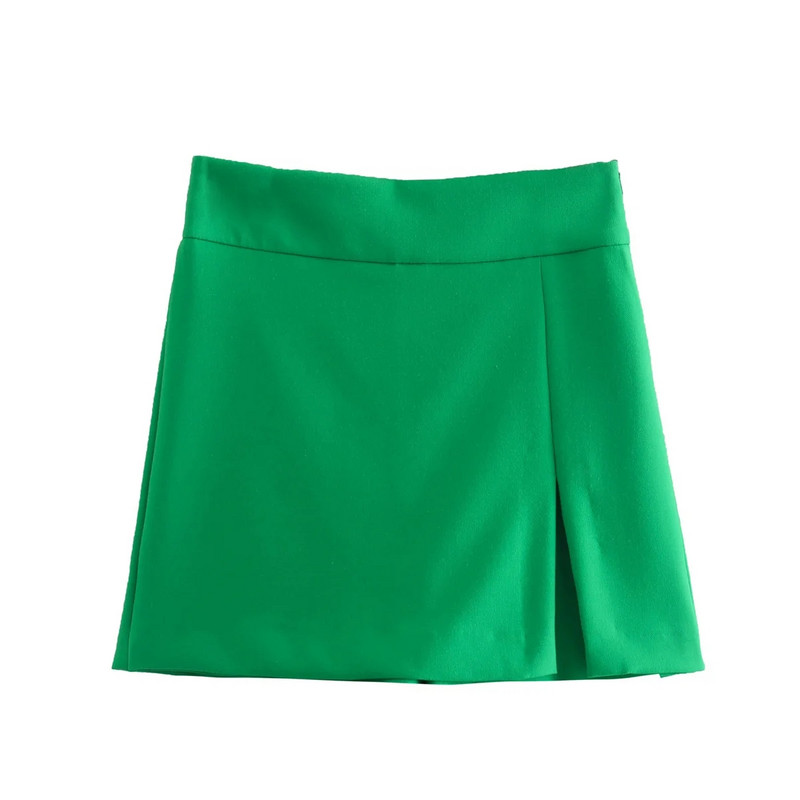 Xitimeao naiste moe ees, plisseeritud detail lühikesed püksid seelikud, vintage, kõrge vöökohaga külg tõmblukk, naiste stiilne Skort Mujer