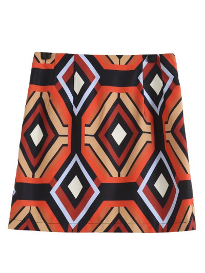 BBWM vintage geomeetrilise trükiga naiste miniseelikud 2022, uus mood, elegantne naiste kõrge vöökohaga seksikas seelik Tänavarõivad, õhuke šikk