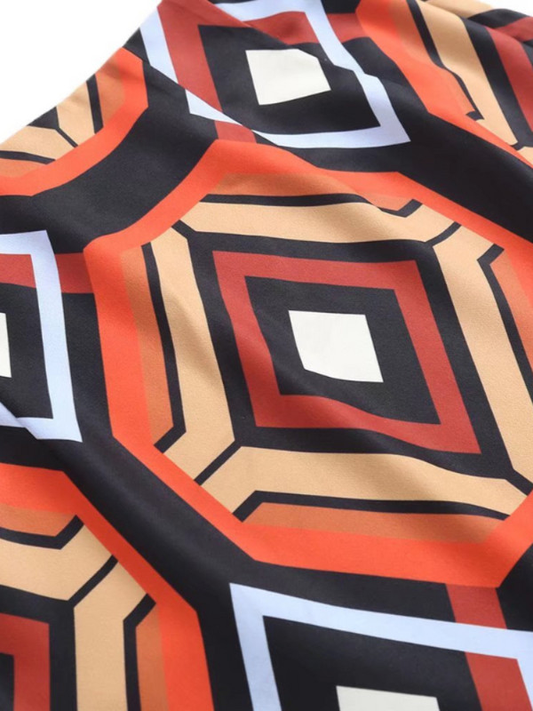 BBWM vintage geomeetrilise trükiga naiste miniseelikud 2022, uus mood, elegantne naiste kõrge vöökohaga seksikas seelik Tänavarõivad, õhuke šikk