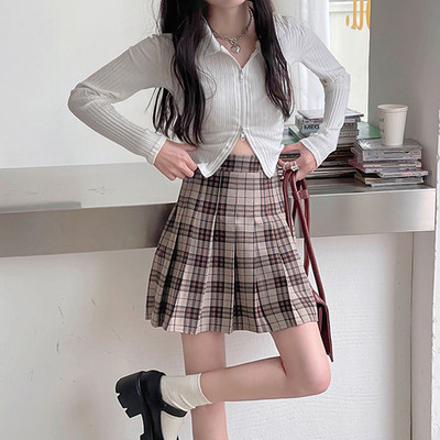 Īsi svārki sievietēm Vasarīgi, jauki un forši, plāni svārki ar augstu vidukli A-līnijas soma Hip Hot Girl melni kroku maksi