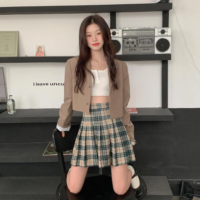 Īsi svārki sievietēm Vasarīgi, jauki un forši, plāni svārki ar augstu vidukli A-līnijas soma Hip Hot Girl melni kroku maksi