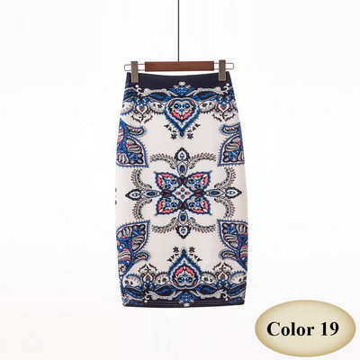 Μόδα άνοιξη καλοκαιρινό στυλ Pencil φούστα Γυναικείες ψηλόμεσες πράσινες φούστες Vintage Κομψό Bodycon Floral print Midi φούστα