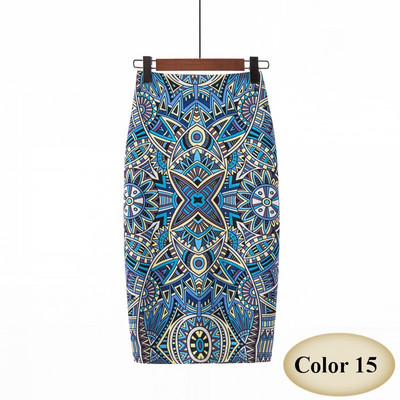 Μόδα άνοιξη καλοκαιρινό στυλ Pencil φούστα Γυναικείες ψηλόμεσες πράσινες φούστες Vintage Κομψό Bodycon Floral print Midi φούστα