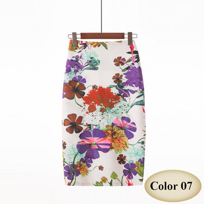 Μόδα άνοιξη καλοκαιρινό στυλ Pencil φούστα Γυναικείες ψηλόμεσες πράσινες φούστες Vintage Κομψό Bodycon Floral print Midi φούστα