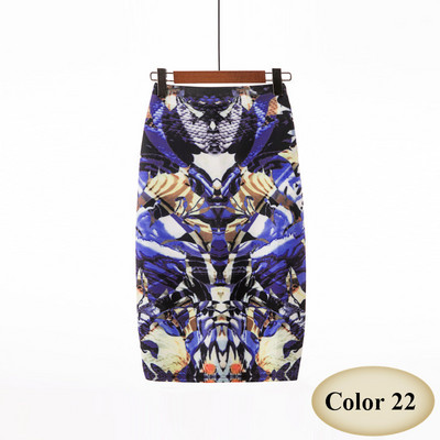 Μόδα άνοιξη καλοκαιρινό στυλ Pencil φούστα Γυναικείες ψηλόμεσες πράσινες φούστες Vintage Κομψό Bodycon Floral print Midi φούστα
