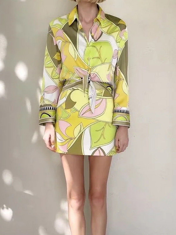 TRAF sieviešu svārki, 2022. gada retro apdruka, mini svārki sievietēm ar augstu vidukli