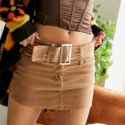 y2k Kawaii Harajuku mini svārki ar vērtnēm Vintage velveta svārki ar augstu vidukli Sieviešu korejiešu modes pasaku grunge ielas apģērbs