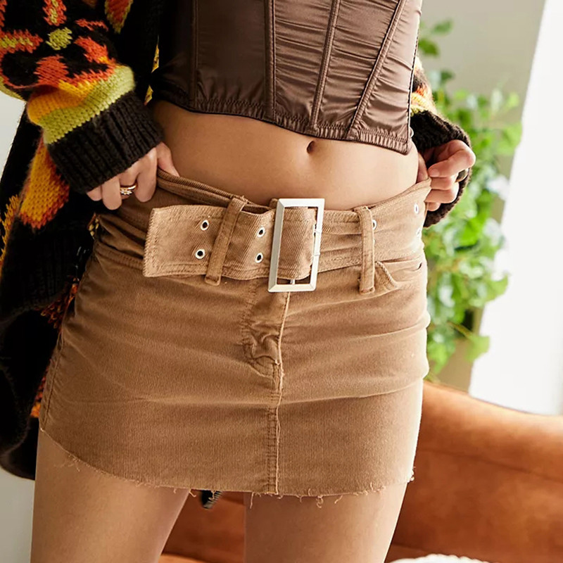 y2k Kawaii Harajuku mini svārki ar vērtnēm Vintage velveta svārki ar augstu vidukli Sieviešu korejiešu modes pasaku grunge ielas apģērbs