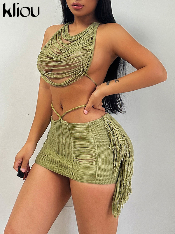 Kliou trikotāžas mini svārki Sievietēm Hipster pušķis, saburzīti ar augstu vidukli, šauri gurnu svārki Īsi seksīgi sieviešu solīdi ielas apģērbi