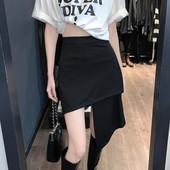 2023. aasta uus naiste seelik, kõrge vöökohaga ebaregulaarne A-joon, moodne ja salendav tasuta kohaletoimetamine