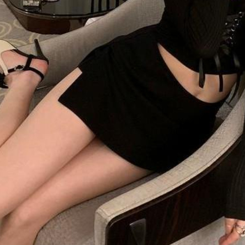 Mini szoknyák Női Szexi Vékony Szabálytalan oldalsó hasítékos nyári All-Match magas derekú Hotsweet Solid Fashion Esztétikus Jupe Femme