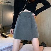 Szoknyák Női Irodai Szabadidő Összes Stílusos Birodalom Nyár Egyszerű Aszimmetrikus Női Koreai Stílus Elegáns Mini Faldas Design