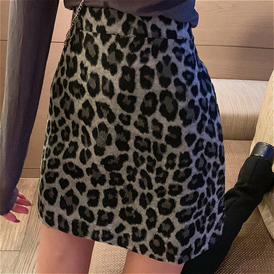 Szoknyák Női Leopard College Mini Retro Vintage Összes meccs Népszerű Elegáns Party Klassz tinédzserek Mujer Őszi Új BF Szexi Lady Ins