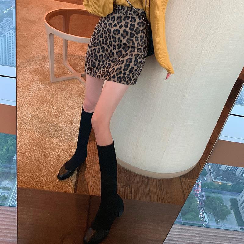 Szoknyák Női Leopard College Mini Retro Vintage Összes meccs Népszerű Elegáns Party Klassz tinédzserek Mujer Őszi Új BF Szexi Lady Ins