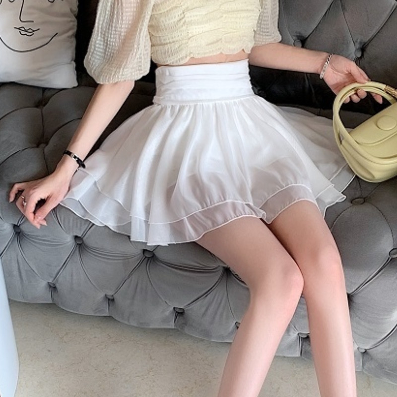 Mini szoknyák Női Szabálytalan Elegáns Hálós Többszintes Vintage Magas derekú Utcai viselet Nyári Hercegnő Ünnep Társkereső Alkalmi alapok Y2k