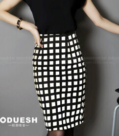 faldas mujer moda 2020 γυναικείες φούστες Καρό φούστα Νέα ψηλόμεση Μόδα Μολύβι Φούστα Plus Size saia