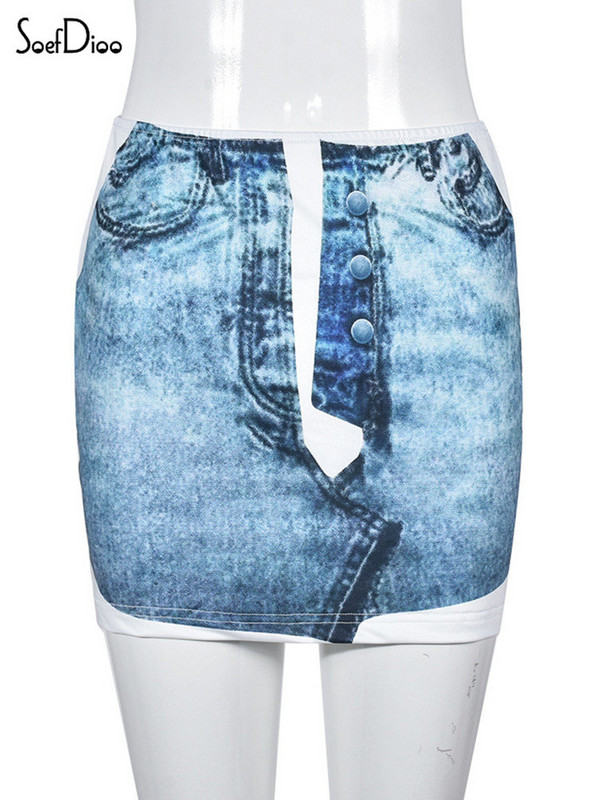 Dámske hipsterské mini sukne s vysokým pásom a imitáciou džínsoviny Soefdioo, streetwear, hipsterské nohavice s vysokým pásom, mini sukne 2023, párty, klub, dámske nohavice