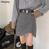 Aszimmetrikus szoknyák Női Mini Tender Tiszta, mindenre alkalmas High Street minimalista Y2k ruhák Stílusos koreai stílus nőknek Retro