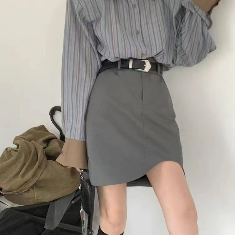 Aszimmetrikus szoknyák Női Mini Tender Tiszta, mindenre alkalmas High Street minimalista Y2k ruhák Stílusos koreai stílus nőknek Retro