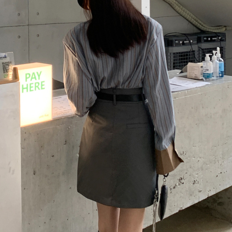 Aszimmetrikus szoknyák Női Mini Tender Tiszta, mindenre alkalmas High Street minimalista Y2k ruhák Stílusos koreai stílus nőknek Retro