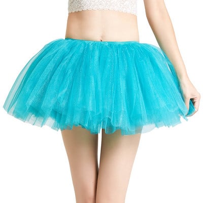 Moterys Moterys Merginos Tiulis Tutu Mini Organza 3 sluoksnių Vakarėlis Sijonas Princesės Vakarėlis Sijonas Suknelė Sijonai Suaugusiesiems Puošnūs baleto šokių drabužiai