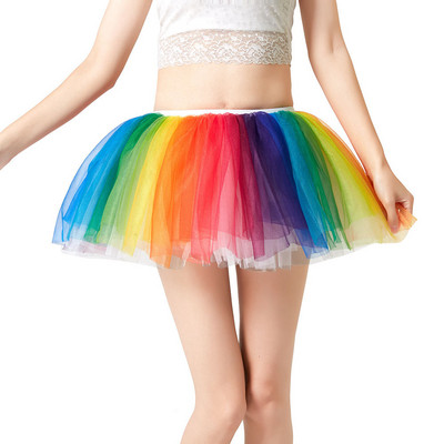 Moterys Moterys Merginos Tiulis Tutu Mini Organza 3 sluoksnių Vakarėlis Sijonas Princesės Vakarėlis Sijonas Suknelė Sijonai Suaugusiesiems Puošnūs baleto šokių drabužiai