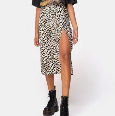 Fusta cu flori de modă femei de vară cu talie înaltă Split Beach Casual fuste midi Boho elegantă vacanță Fusta linie Jupe Faldas