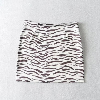 Korejas Zebras apdrukas midi svārki sievietēm, 2020. gada rudens, jauni sieviešu A līnijas svārki ar augstu vidukli, brīvi svārki retro stila mini svārki