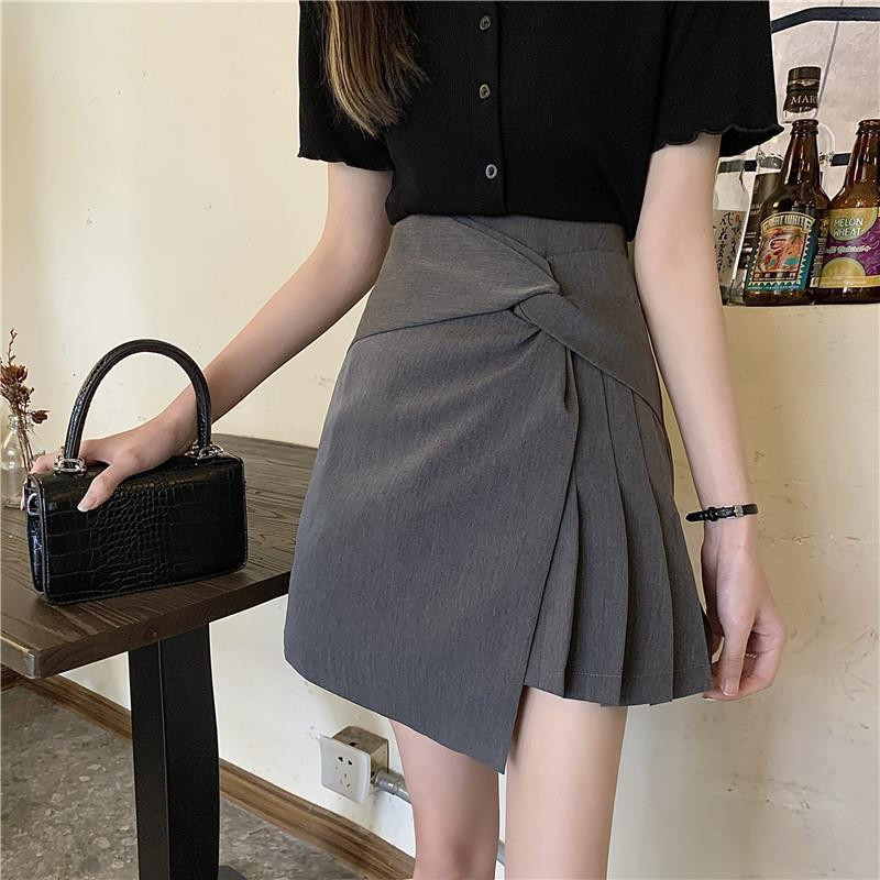 S-5XL Fekete szoknyák Női Aszimmetrikus Mini Magas Derekú Tiszta Nyári Temper Designer Hotsweet koreai ruhák Utcai ruházat Мини Юбки