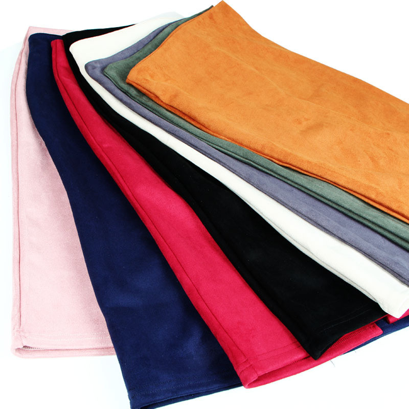 Rudens žiemos seksualus zomšinis sijonas moteriškas Daugiaspalvis krepšys Vienspalvis klubo spalvos aukštas juosmuo Plonas, vieno žingsnio pieštuko sijonas PU odinis sijonas