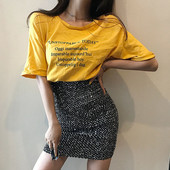 2019 New Fashions Clubwear fuste pentru femei sexy de vară bodycon creion paiete mini fuste femei fete talie înaltă Slim Haine