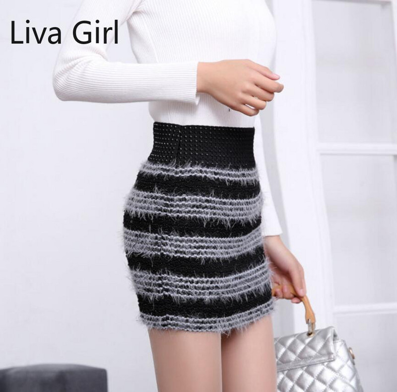 Bársony szoknyák Szexi csípőszoknyák női parti elasztikus szoknyák High Fashion Stretch Club ceruza mini fekete szoknya Skinny szoknya Lady