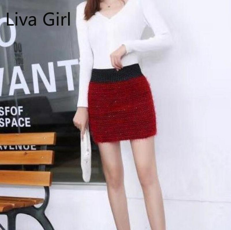 Bársony szoknyák Szexi csípőszoknyák női parti elasztikus szoknyák High Fashion Stretch Club ceruza mini fekete szoknya Skinny szoknya Lady