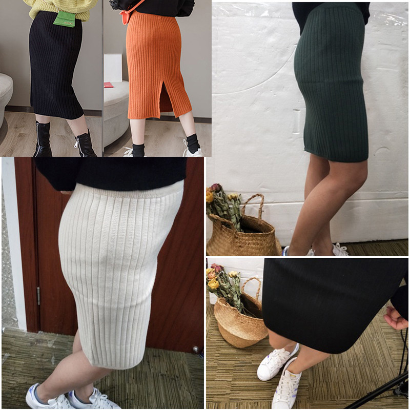 adīt svārki Sievietēm, vienkārši, cieti, brīvam laikam, brīvi gari svārki korejiešu stilā, elastīgs zīmulis, ielu apģērbi, moderni svārki