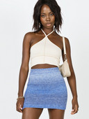 Szexi mini szoknya női színátmenetes kötött ceruza rugalmas magas derekú utcai viselet 90S szoknya Lady Bodycon vékony alkalmi strandszoknyák